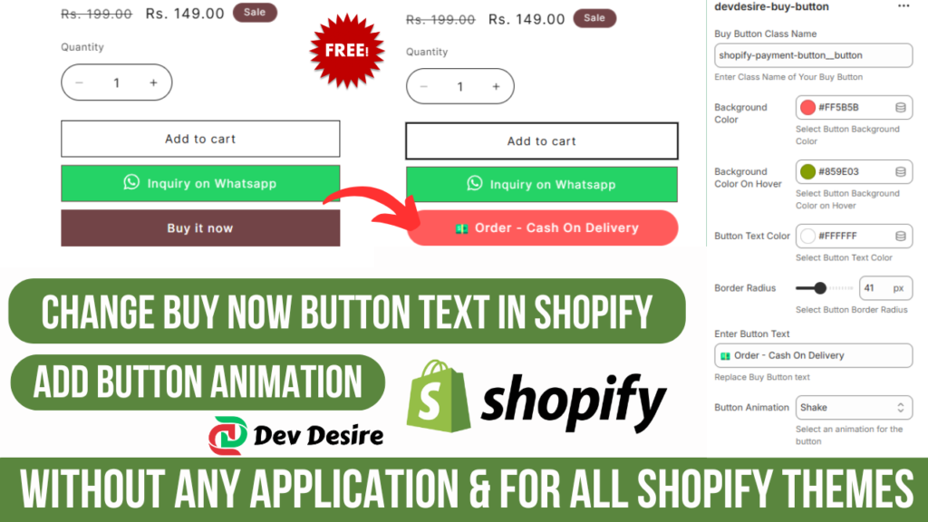 Change Buy Now Button Text in Shopify